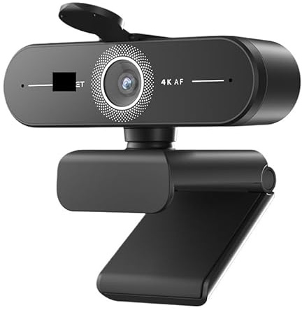 YVAAASIYC Webcam 4K 1080p 60 fps, autofocus, USB, 73°, avec Double Microphone, for PC/Ordinateur Portable