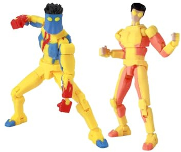 Jilijia 2 Pezzi Anime Figure di Mark Grayson Action Figure 13,5 cm Stampata in 3D Giunti Articolati Completamente Posabili Modello da Collezione Statua Decorazione da Scrivania Regalo Per I Fan Di