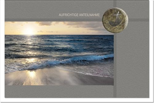 metALUm Trauerkarte HOFFNUNG | Meeresstrand 00058
