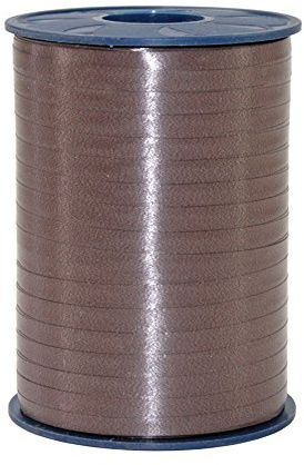 PRÄSENT C.E. PATTBERG Geschenkband Espresso-braun, 500 Meter Ringelband 5 mm zum Basteln, Dekorieren & Verpacken von Geschenken zu jedem Anlass