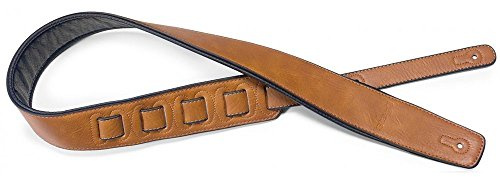 Stagg 22454 SPFL 30 Honig Kunstleder gepolsterter Gitarrengurt
