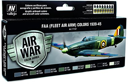 Vallejo 071147 Farbenset FAA (Fleet Air Army)1939-1945, 8 x 17 ml
