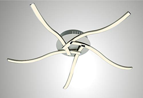 Trango 5-Flammig Modern LED Deckenleuchte 3161, Wohnzimmerlampe Badleuchte Mit 5x Modulen 3000K Warmweiß - Gesamtlichtleistung 2100 Lumen Deckenstrahler