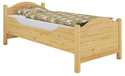 Erst-Holz®Seniorenbett extra hoch Rollrost Matratze 100x200 Massivholz Holzbett Gästebett 60.40-10FLM
