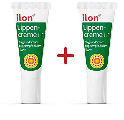 ilon Lippencreme HS 2 x 3 ml, Pflege und Schutz herpesempfindlicher Lippen | mit LSF 30, tägliche Anwendung, mit patentiertem Mikroalgen-Aktivstoff, unsichtbarer Schutzfilm