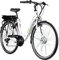 ZÜNDAPP E Bike 700c Damenrad Pedelec Z503 28 Zoll Elektrofahrrad E Damenrad (weiß/grün, 49 cm)