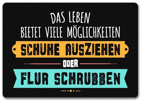 trendaffe Schuhe ausziehen oder Flur schrubben Fußmatte ohne Rand