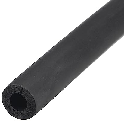 sourcing map 2m Rohrisolierung Schaumstoff, Durchmesser 10mm Isolierstärke 5mm Heizungsrohr Verkleidung für Fitnessgeräte, Rohre, Handhaben (Schwarz)