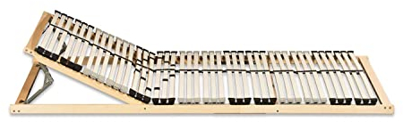 Coemo Stabiler 7 Zonen Premium K Lattenrost 120x200 cm Kopfteil manuell verstellbar, Härte-Regulierung Mittelband, sehr Stabiler Lattenrahmen 42 Leisten Trio Kappen zerlegt DIY