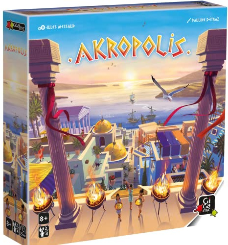 GIGAMIC - Akropolis - Jeux de société - Jeu de stratégie de tuiles dès 8 ans - Jeu de réflexion pour enfant, famille et amis - As d'Or 2023 - De 2 à 4 joueurs - 25 Min - Version Française - GAKR