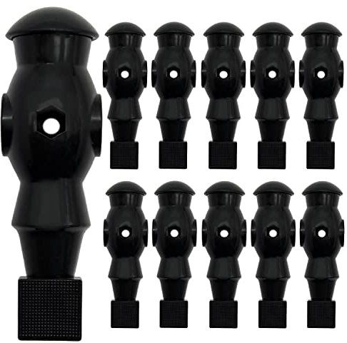 EYEPOWER 11 Tischkicker Figuren 16mm - Schwarz - Komplette Mannschaft Tisch Fussball Kicker Figuren Tisch Fussballspiel Zubehör Fußball Kickertisch Ersatzteile Tischfussball Figuren Kicker Tisch