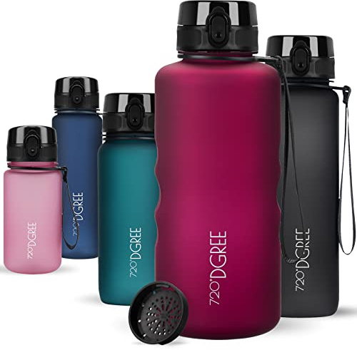 720°DGREE Vattenflaska 2l uberBottle softTouch +Sikta- BPA-fri - XXL-vattenflaska för gym, träning, fitness, sport, utomhus - stor sportflaska av Tritan - lätt, hållbar