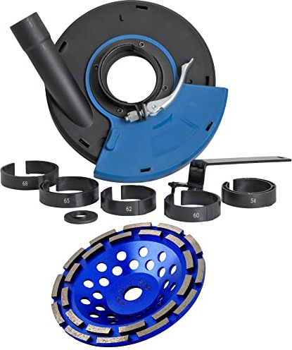 MDW Universal Absaughaube inklusive Diamant Schleifteller Ø 180 mm Typ Universal Doppelreihig für Winkelschleifer Ø 230 mm