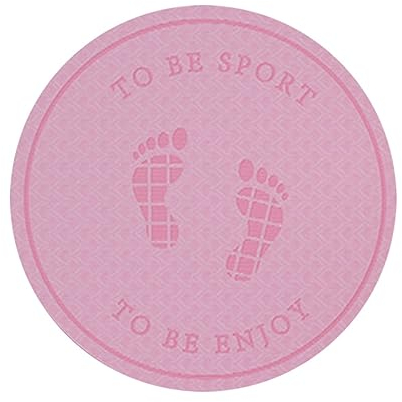 Springseil-Matte 22.8 Groß Übung Workout Yoga-Matten Innen Außen Rutschfest Schockabsorbierend Seil-Sprungmatte für Bodenschutz (Color : Pink, Size : 10mm)