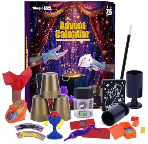 Sumsoltic Navidad Cuenta Atrás Calendario de Adviento Niños 24 Días Trucos de Magia y Ciencia Experimentos Educativos DIY Juguete Niños Niñas Cumpleaños Vacacional Regalo