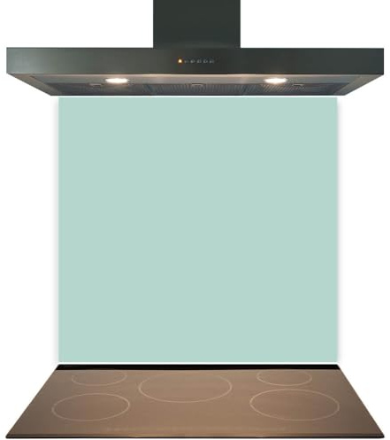 Duck Egg Glass Kitchen Splashback 60x65cm – 6mm Toughened Heat-Resistant Glass, Polished Edges, Easy-Clean Hob & Cooker Splashback