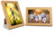RAFIYU Cornici per Foto 10 x 15 cm, 2 Pezzi Piccole Cornici per Foto in Legno, Portafoto da Tavolo, Cornici da Parete con Pannelli in Plexiglass, Cornice in Legno MDF per Casa, Ufficio, Scuola
