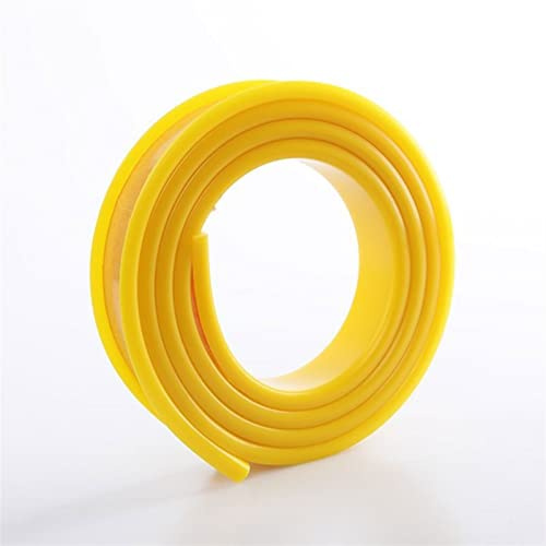 Moldura autoadhesiva flexible de TPE amarillo con canal en U, 6 m, para gabinetes de madera contrachapada y protección de bordes de mesa, tamaño 30 mm