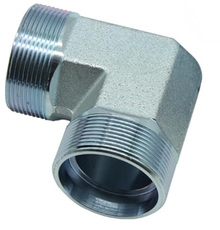 1pcs W elbow right-angle clamping sleeve butt joint hydraulic pipe joint DIN angle through outer wire (W12L)