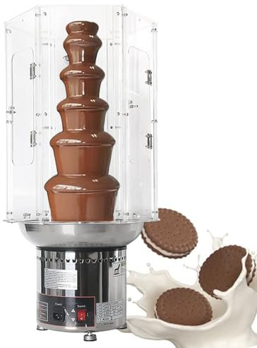 Cubierta Para Fuente De Fondue De Chocolate EléCtrica, Cubierta Para Fuente De Fondue De Cascada De Derretimiento Para Derretimiento Y InmersióN, Cubierta Para Fuente De Dulces Comercial,6tiers