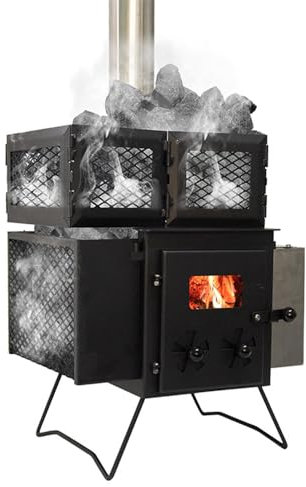 ZCBYBT Multifuncional Camping Estufa con Sauna habitación Plegable portátil Sauna Estufa para Interior y al Aire Libre Tienda