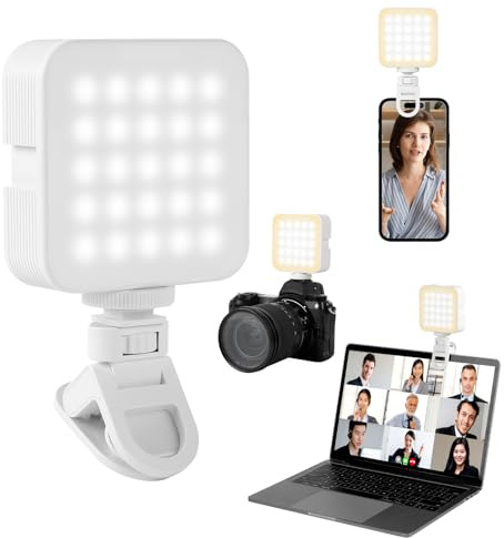 Romon Lampe à Selfie Portable,97 LED Vidéo,CRI 95+, 3000-6000k Panneau LED Lumiere Photo avec Cold Shoe Incluse, Lumière Vidéo RVB pour La Macrophotographie, La Photographie de Produits et