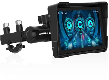 LMYSLCDW Motorradschirm Carplay für CBR125R Standard 2004-2017,Tragbares Touchscreen-GPS-Navigationssystem Moto-Bildschirm Innenausstattung