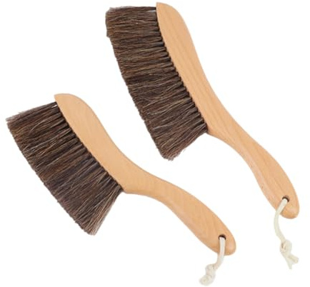 SHERCHPRY 2piezas Cepillo De Mano De Madera para Quitar Polvo Cepillo De Limpieza para Sofa y Alfombras Escobas De Mano