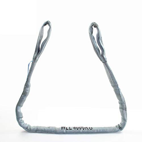 LIQONWAG Hebeschlinge, Arbeitslastgrenze 4 Tonnen, Grau, 1–10 M Schlinge Mit Polyesterfaser, Schwere Schlinge, Verschleißfestes, Langlebiges Nylon-Hebeschlingenband/Gray/6M
