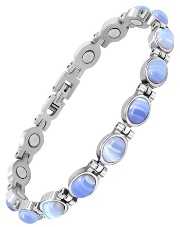 TDEXI Titanstahl-Magnetarmband für Damen, Damen-Magnetarmband mit extrem starken 3800 Guass-Magneten, mit Werkzeug zum Entfernen und Geschenkbox