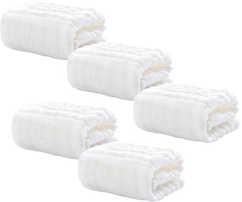 Musselin Waschlappen -pack aus Baumwolle, Weiß für Babys