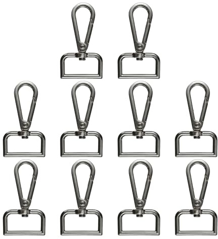 QUARKZMAN 10 Pezzi Anello D Metallo Ganci A Sgancio Rapido A Forma Di Chela Di Aragosta 1.02 (26mm) Lega Di Zinco Girevole A 360 Gradi Ganci A Pressione Con Portellina, Colore Gunmetal