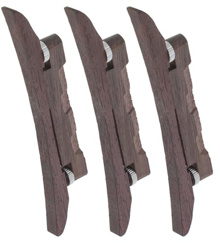 TOGEVAL 3 Piezas Puente de Mandolina Ajustable de Puentes para Mandolina y Guitarra Acústica Silla Elevable para Cuerdas Accesorios Compatibles con Múltiples Modelos