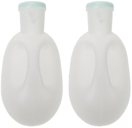 SEWOART 2 Pièces Urinoir Portable pour Homme avec Couvercle Bouteille Anti-éclaboussures Ergonomique pour Voiture Voyage Soins à Domicile et Urgence