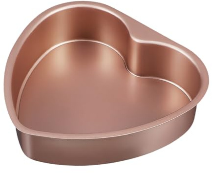 Sewroro Stampo per Dolci a Forma di Cuore Fondo Rimovibile in Lega di Alluminio Teglia per Dolci a Cuore 6 Pollici per Forno Utensile da Cucina per Torte Dense e Leggere per Feste e