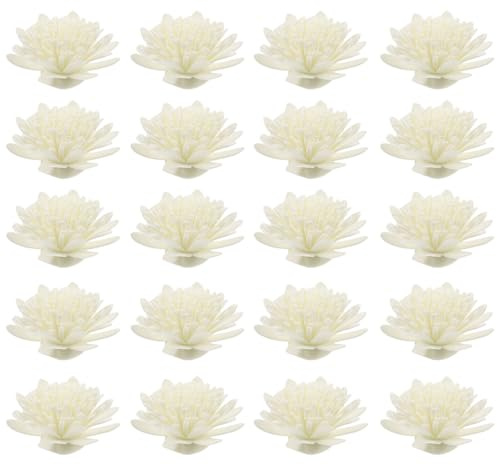 Veemoon Diffusore di Fiori di Crisantemo 100 Pezzi Accessori per Aromaterapia in Materiale PE Bianco Compatibili Bastoncini Diffusori per Ambienti Profumati e Decorazione Casa