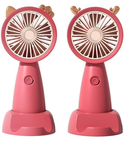 Kingke Ventilatore portatile con 300mAh 3 velocità regolabile USB ricaricabile palmare con funzione di supporto del telefono Nuovo USB Supporto per telefono portatile Studente piccolo piccolo