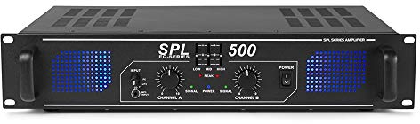 Skytec SPL500 DJ Amplifier - 500W Power Amp for Professional DJs, High-Efficiency DJ Amps, Robust Audio Performance Power Amplifiers, Amplifier for DJs, DJ Amplifier with Durable Construction