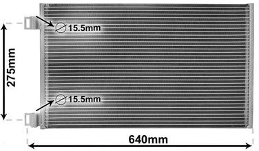 VAN WEZEL 43005444 Klimakondensator Klimaanlage Auto ohne Trockner 8200455795 A4155000054 4155000054