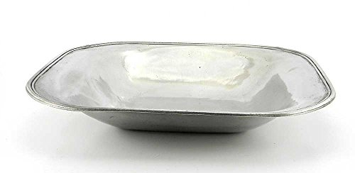 Bandeja frutero rectangular liso de peltre Tamaño Grande