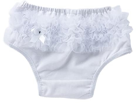 Fenteer Kinder Baby Unterwäsche Unterhose Höschen Mit Rüschen - Weiß, M für 0-6Monate
