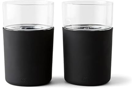 Rabbit Freezable Beer Glasses, 2 Count (Pack of 1), Black