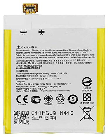 ELLENNE Akku kompatibel mit Asus Zenfone 5 5 Zoll C11P1324 A500CG, hohe Kapazität 2050 mAh, mit Demontage-Kit im Lieferumfang enthalten