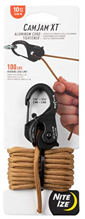 NiteIze Unisex – Erwachsene CamJam Schnurspanner, schwarz, XT