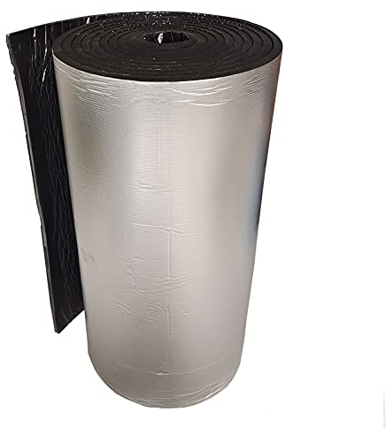 Isolierfolie,Reflektionsfolie Heizkörper,Selbstklebende Alufolie Schallschutz Baumwolle,Schalldämmmaterial Nitrilkautschuk,Für Türen Dächer Fußböden (20MM,1 * 10m/3.28 * 32.8ft)
