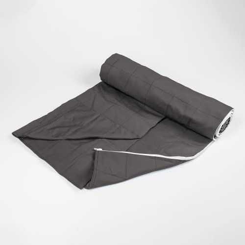 Sensory Owl Manta Pesada para Adultos Parejas Manta Ponderada De Algodón con Granulado De Vidrio Terapéutica Antiestrés Transpirable Y Cálida 200 x 200 cm Gris 14 kg