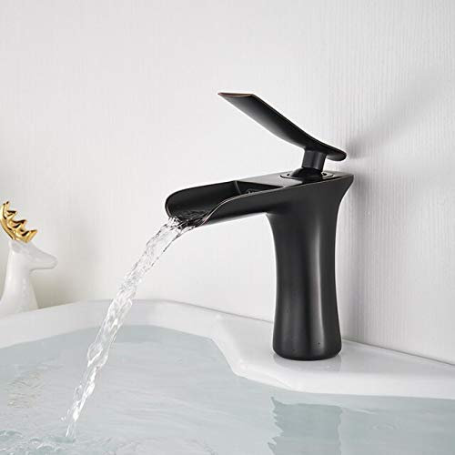 MERTNK Faucet Faucet Basin Faucets Waterfall Bathroom Faucet Single Handle Basin Mixer Tap Bath Antique Brass Faucet Sink Water Crane Silver Water Tap/Oil Mill Bronze/a