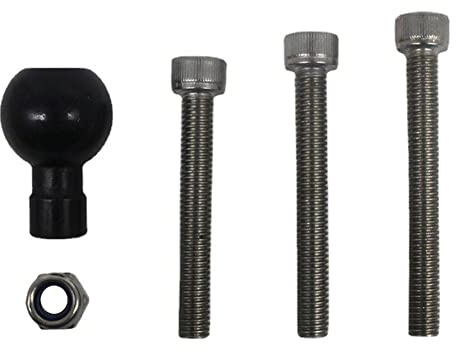 Motorrad Rückspiegel Kugelkopf Halterung,Asudaro Motorrad Lenker Basisklemme M8 RAM Kugelkopf Rückspiegelschraube Kugelfuß Feste Basis Ball Halter RAM Mount Stativ Kugel Adapter Kopf,schwarz + Silber