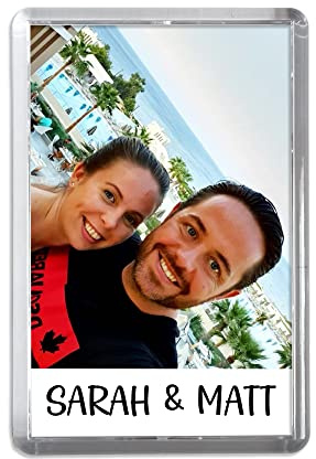 Personalised Photo Fridge Magnet for Names Birthday Anniversary Engagement Wedding Valentines Love