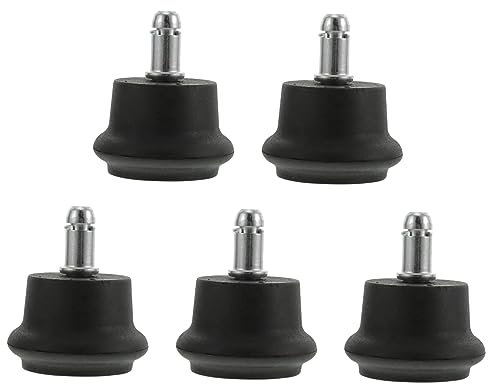 Ciieeo 5pièces Lot De Roulettes Solides Pour Chaise Bureau Roulettes Pivotantes Silencieuses De Rechange Avec Insertion Adaptées Meubles Et Bureaux Installation Facile